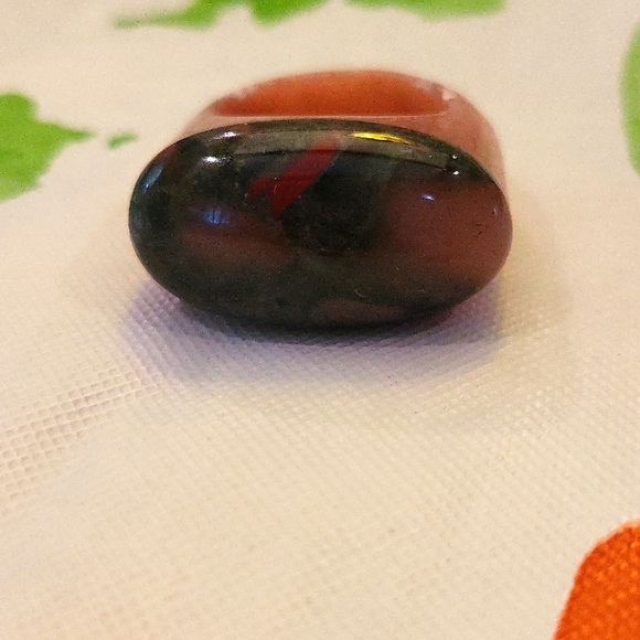 Size 10 Pink And Green Agate Ring - Picture 1 of 4